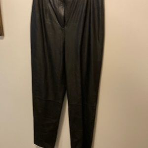 Women’s Black Leather Pants